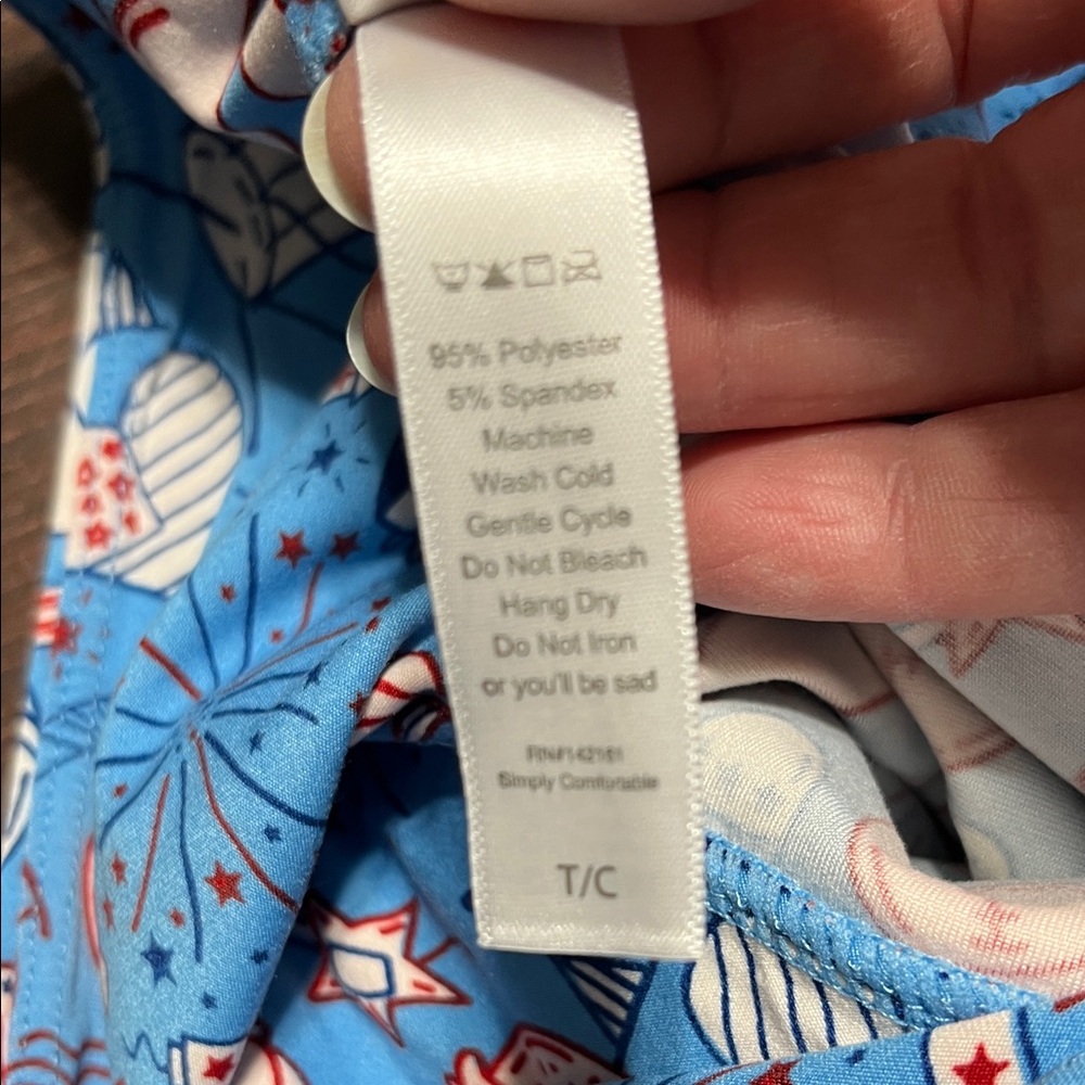 LuLaRoe Blue and White Starry Apparel set of 5 TC leggings - Picture 3 of 8